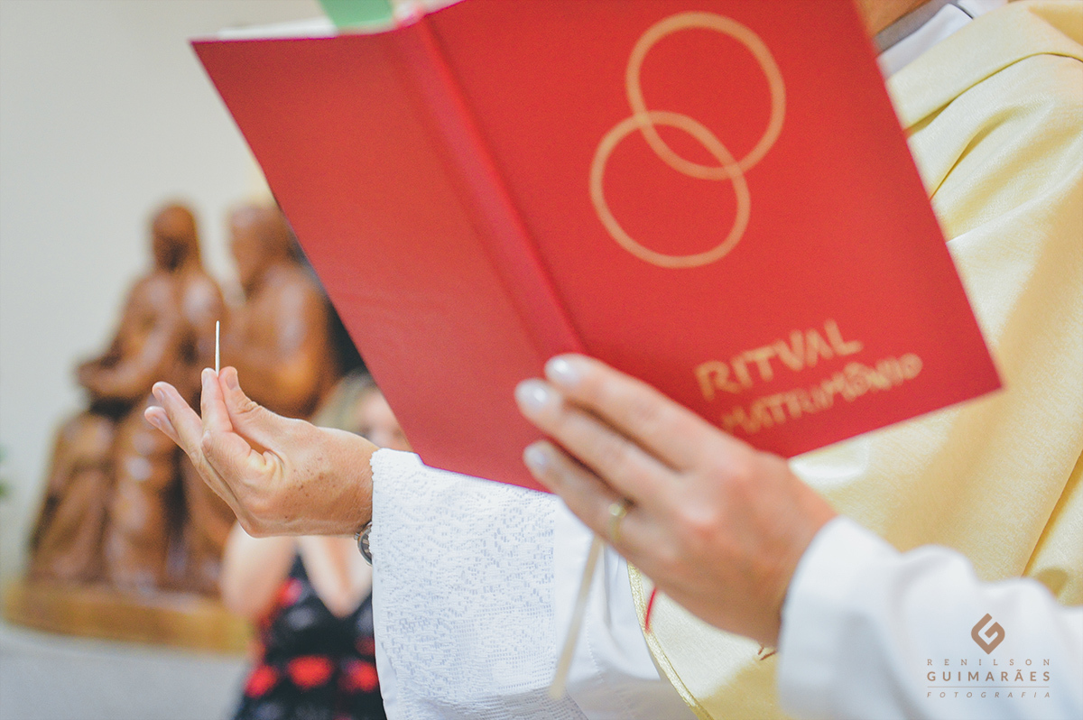 Hora da eucaristia dos noivos