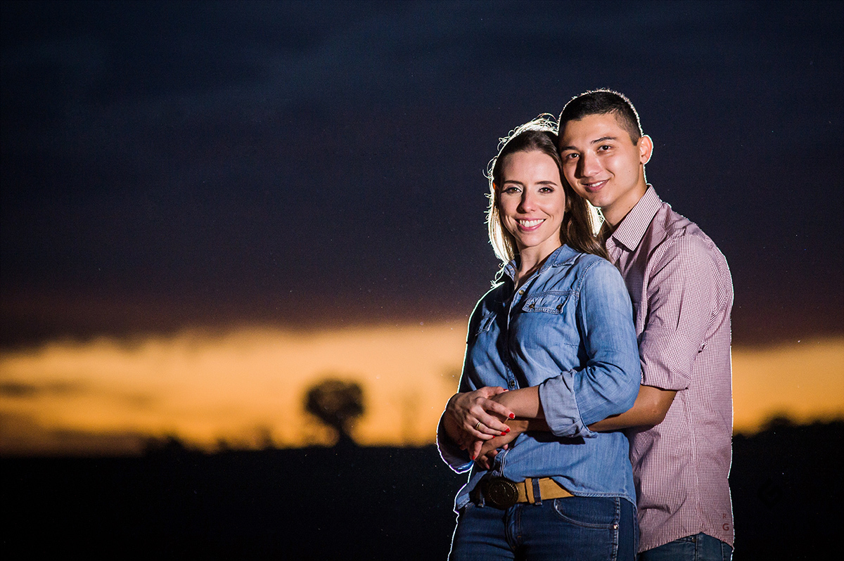 Fim do ensaio com por-do-sol