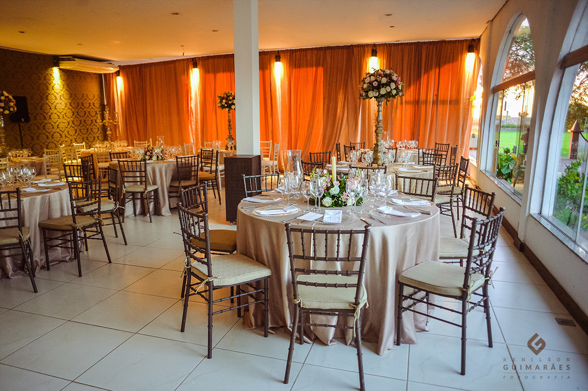 Decoração do salão de festas Porto da Serra