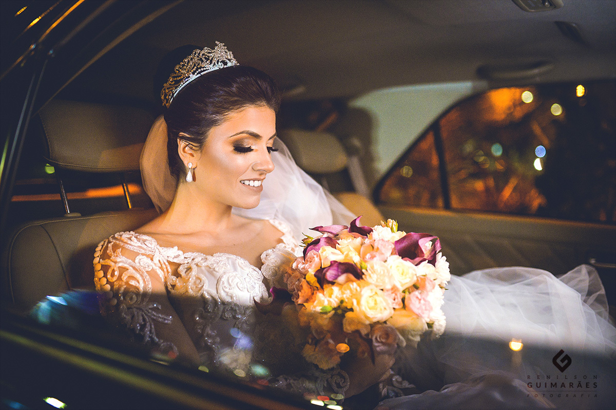 A noiva no carro