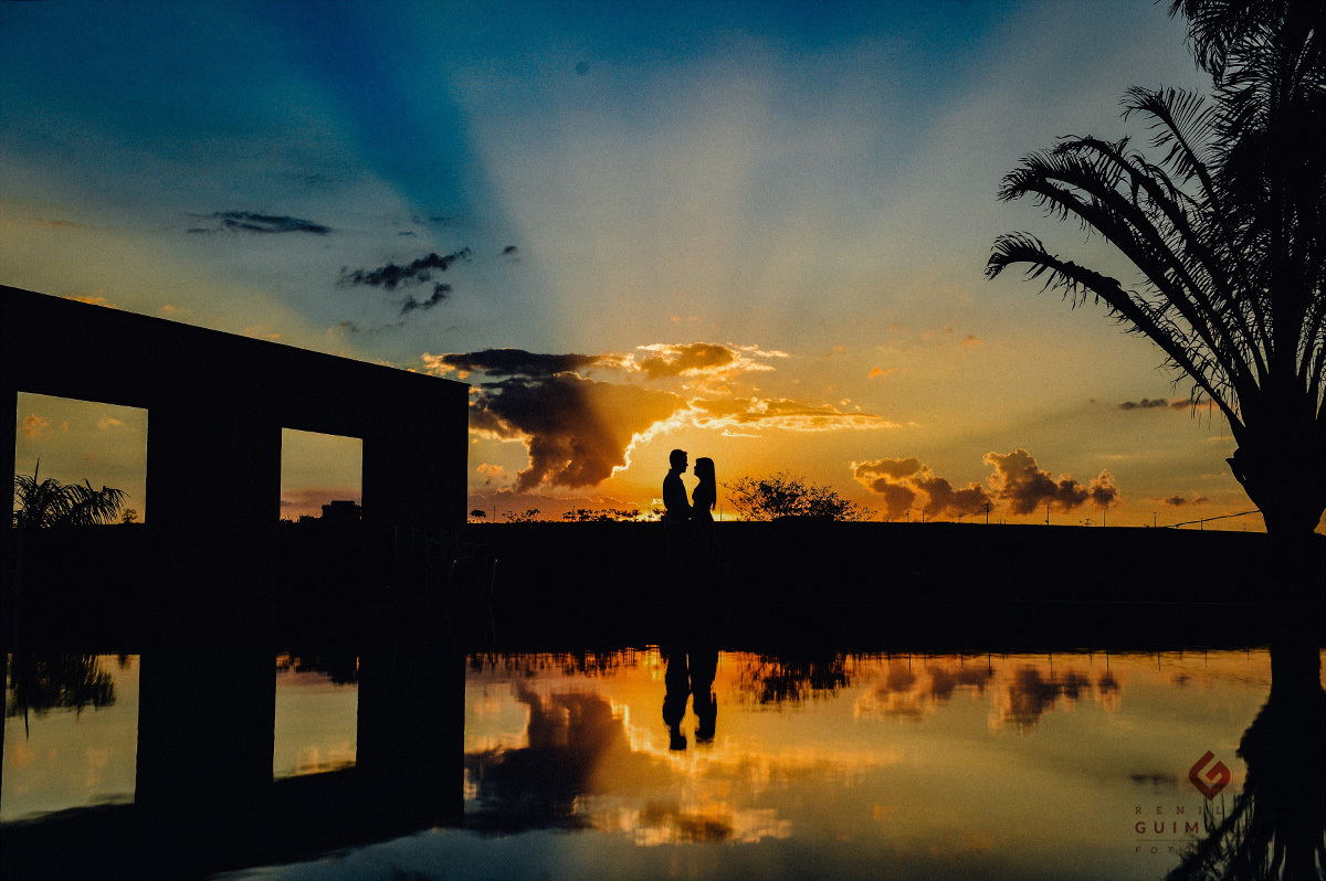 Final de tarde, lindo por-do-sol