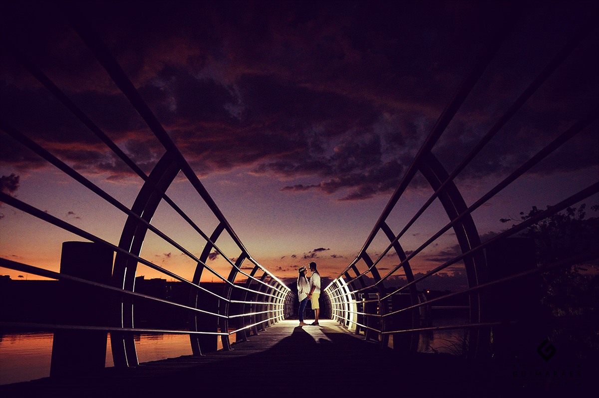 Por-do-sol no Ecovillas do lago