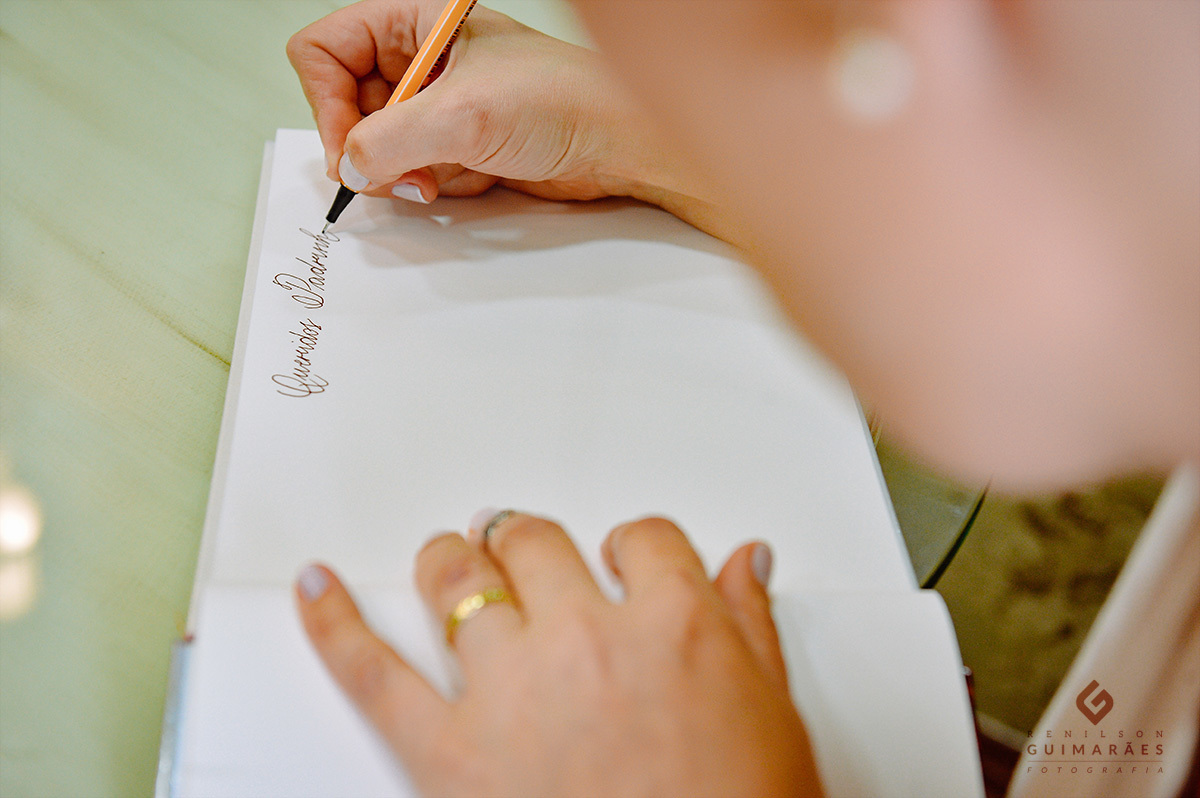 O livro de mensagens para os convidados