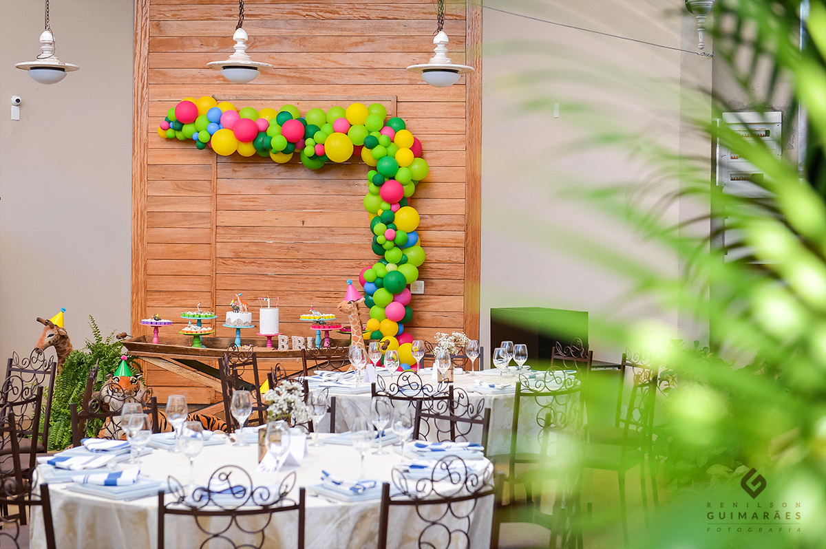 a decoração da festa