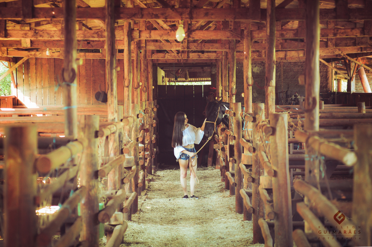 Ensaio da Luísa com a paixão dela: cavalos!