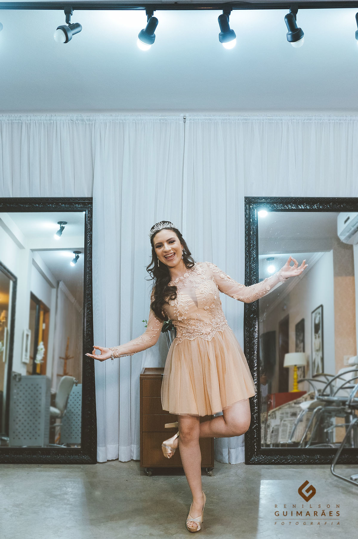 Momento de descontração no making of