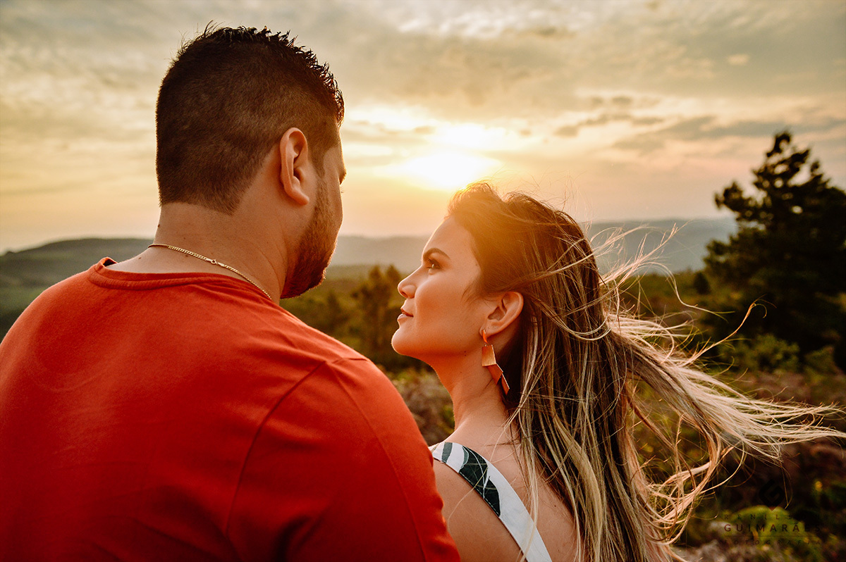 por do sol maravilhoso para os noivos