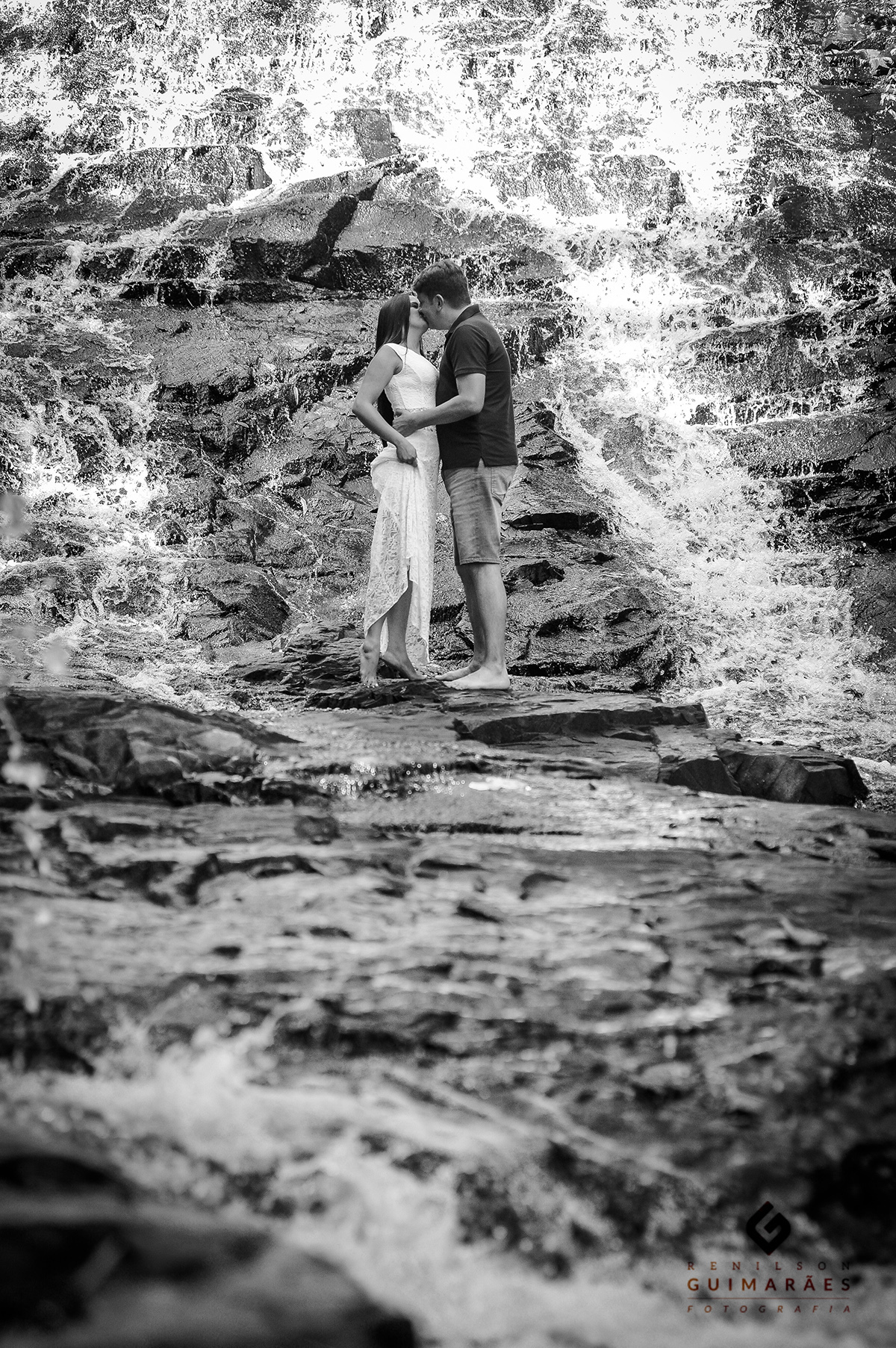 Fotos na cacheira em Ribeirão Claro