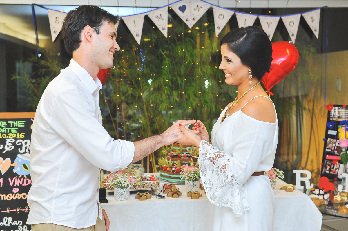 O pedido e as alinças!