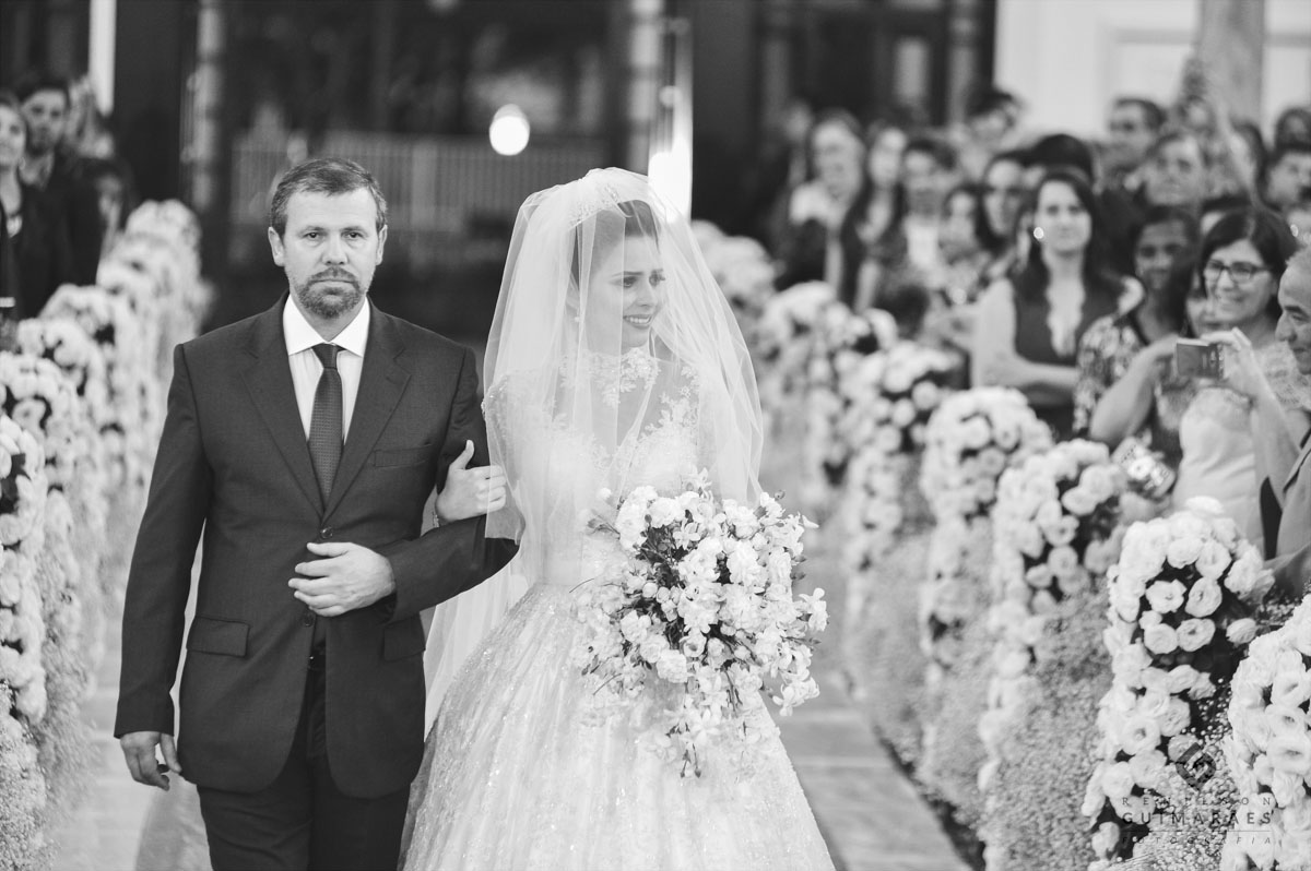 Noiva e seu pai - casamento