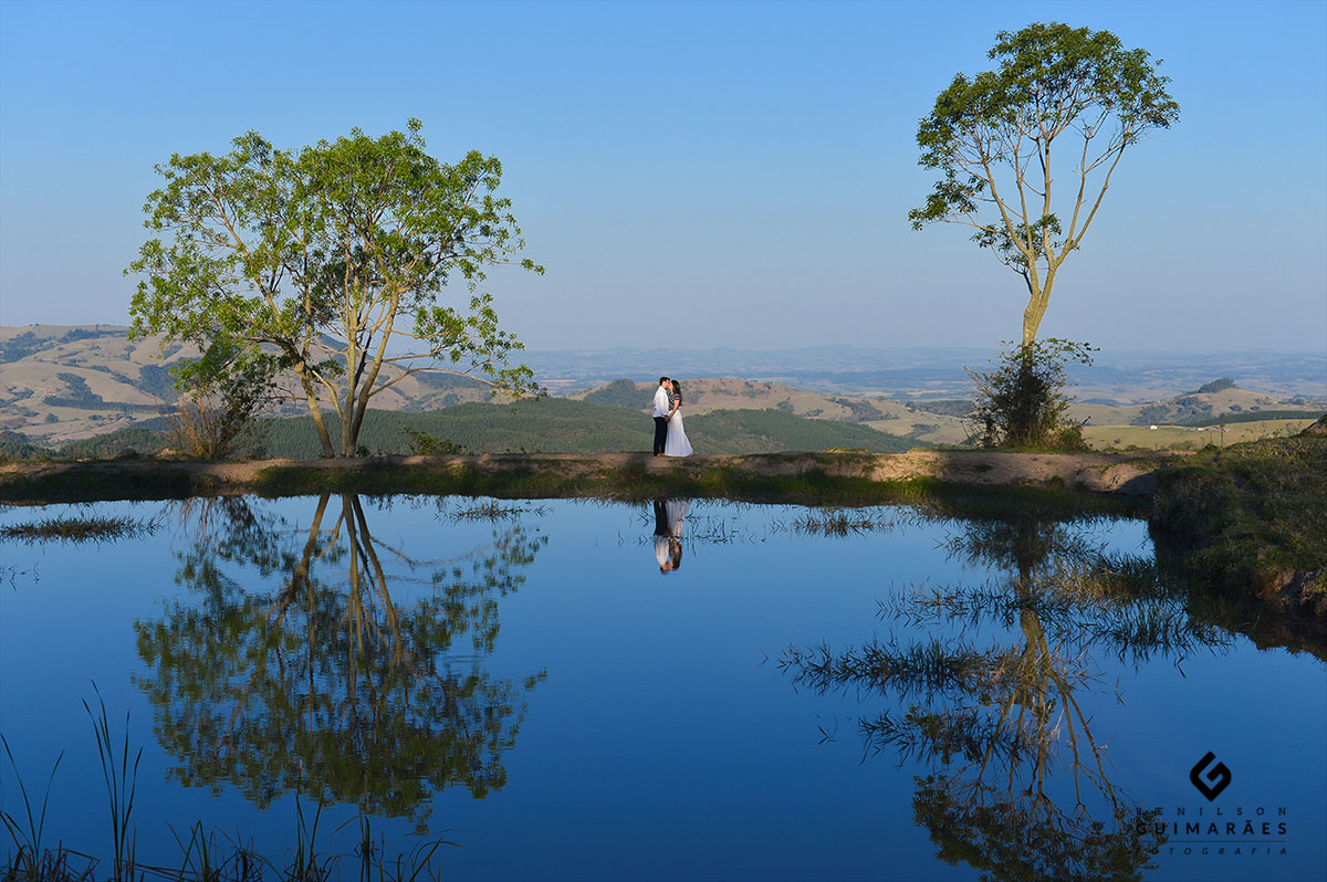 Pré-wedding - Carolina e Italo - reflexo na água