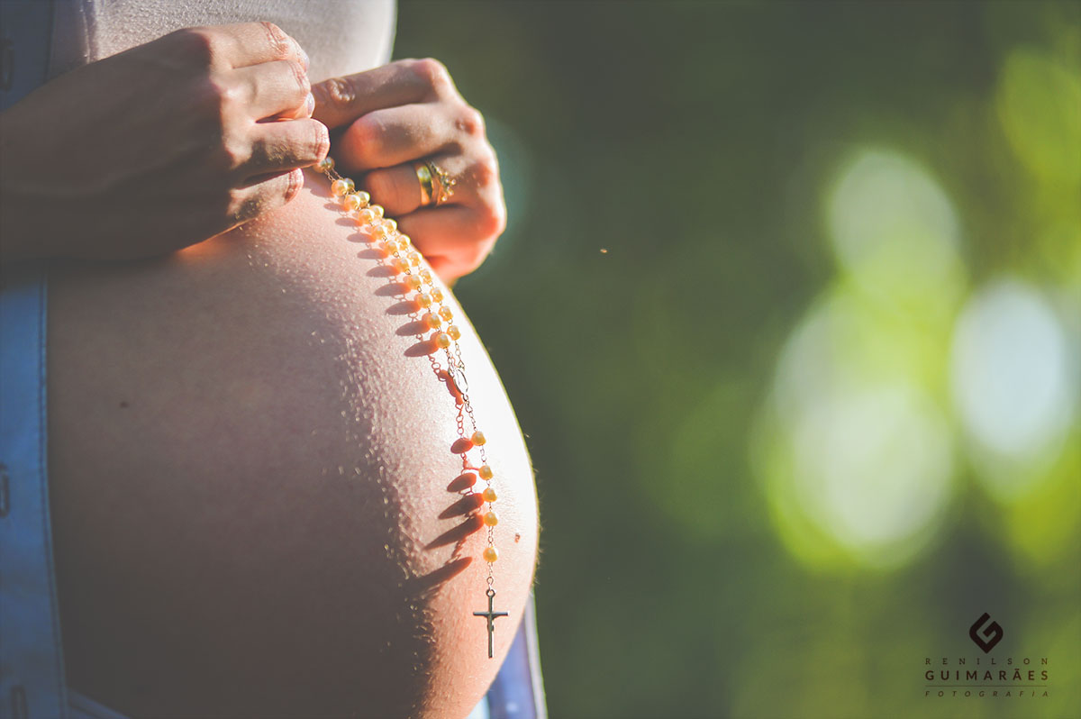 Ensaio gestante - ar livre - natureza - fé