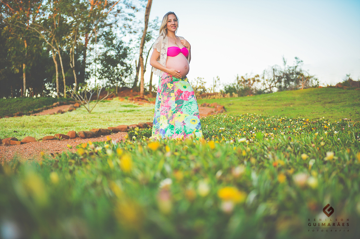 Ensaio gestante - ar livre - natureza