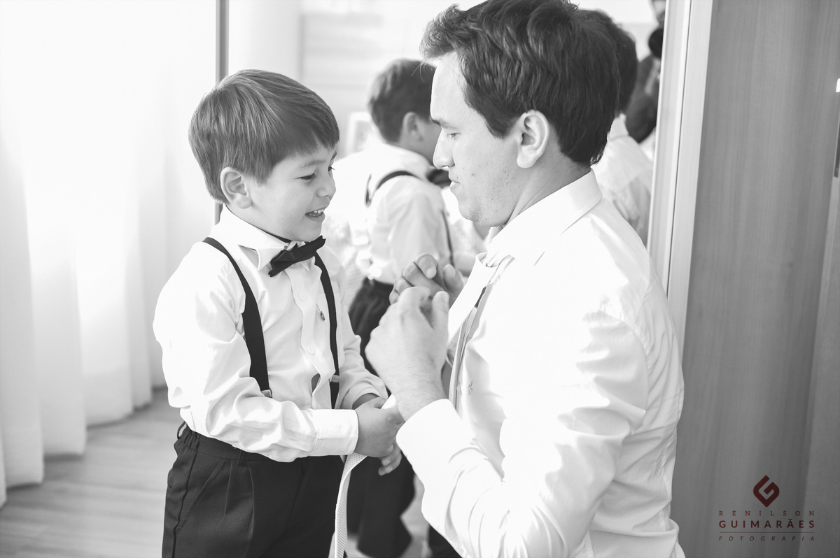 Casamento Karyn e Elvis - pai e filho antes do casamento