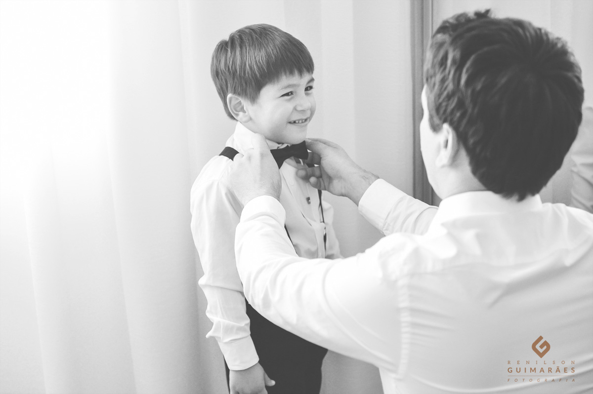 Casamento Karyn e Elvis - pai e filho antes do casamento