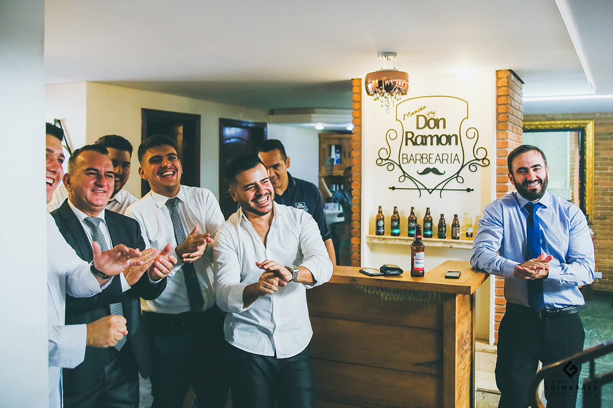 Brincadeira no making of do noivo