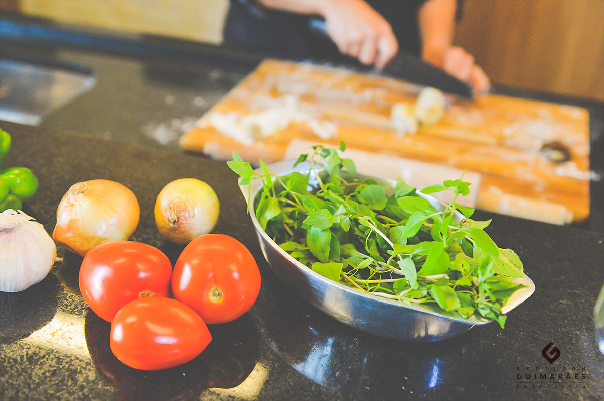 Noivos na cozinha - gastronomia - gourmet