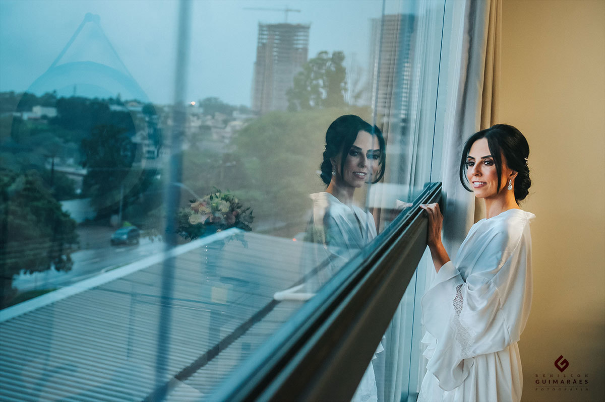 A vista da janela da sala da noiva, do salão Live Colours em Londrina
