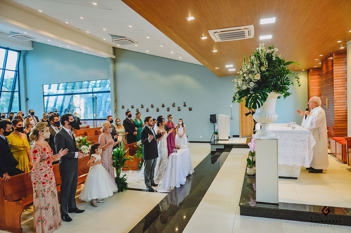 Hora do pai nosso no casamento