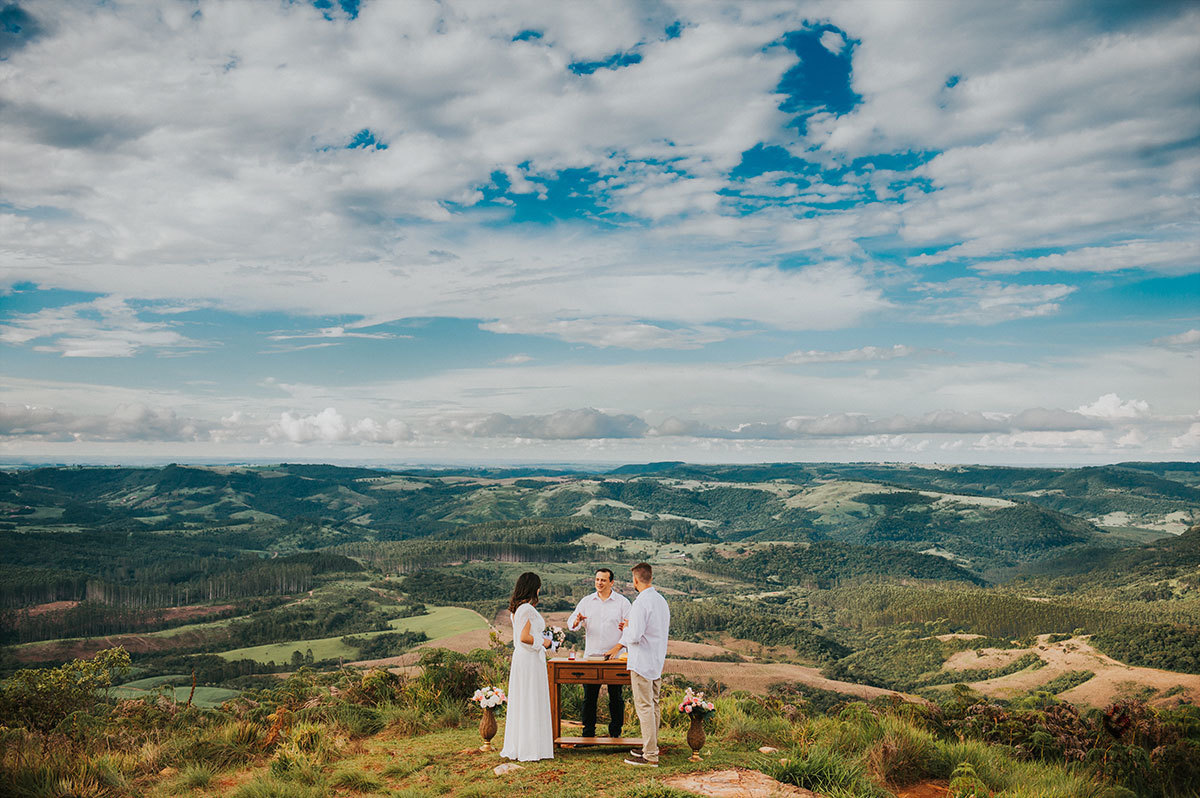 A cerimônia de Casamento no morro