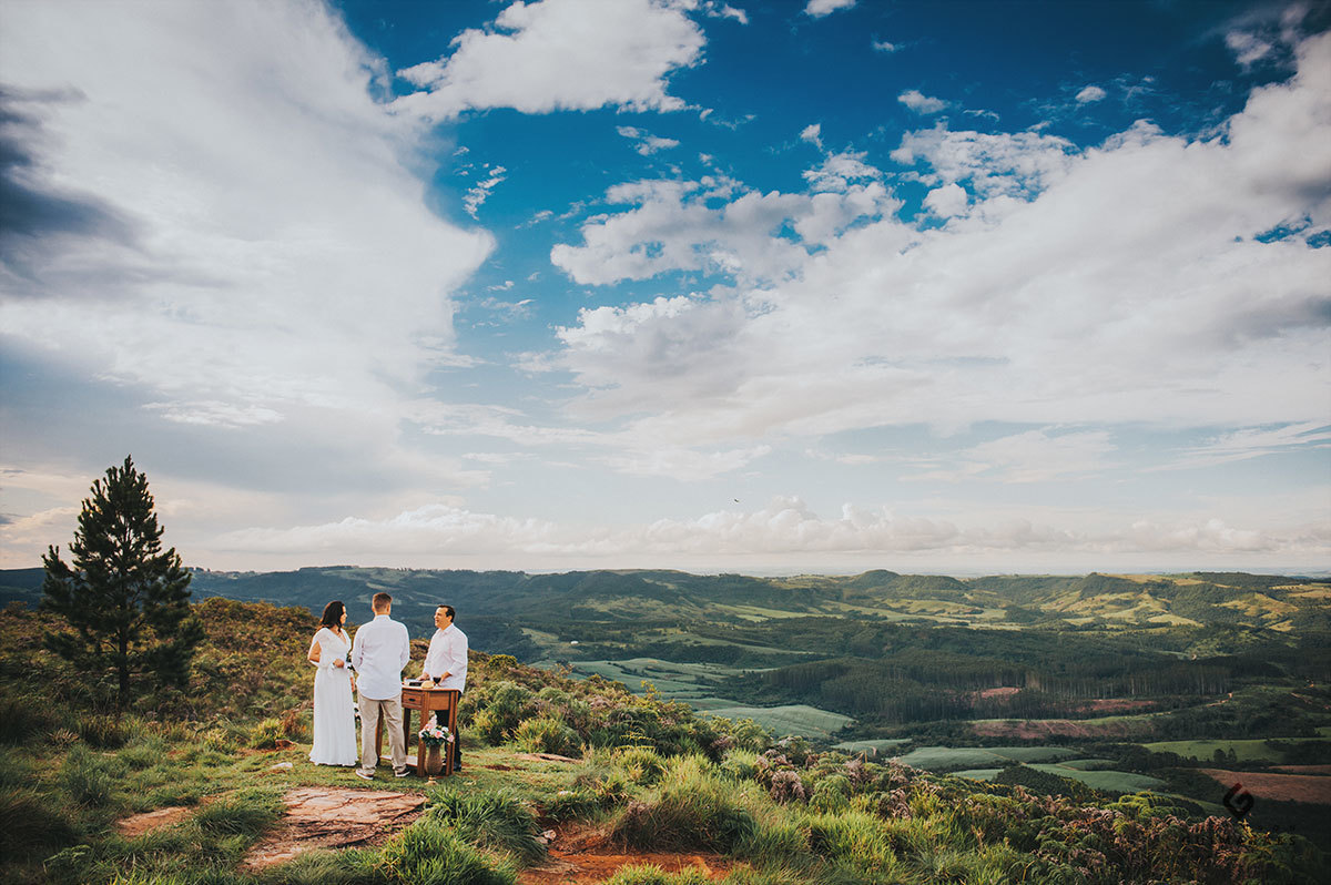Vista do local da cerimônia Elopement Wedding