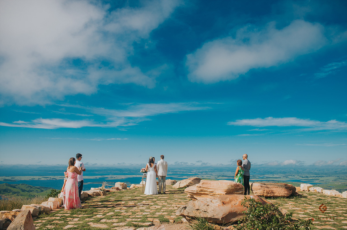 Casamento com um lindo horizonte 