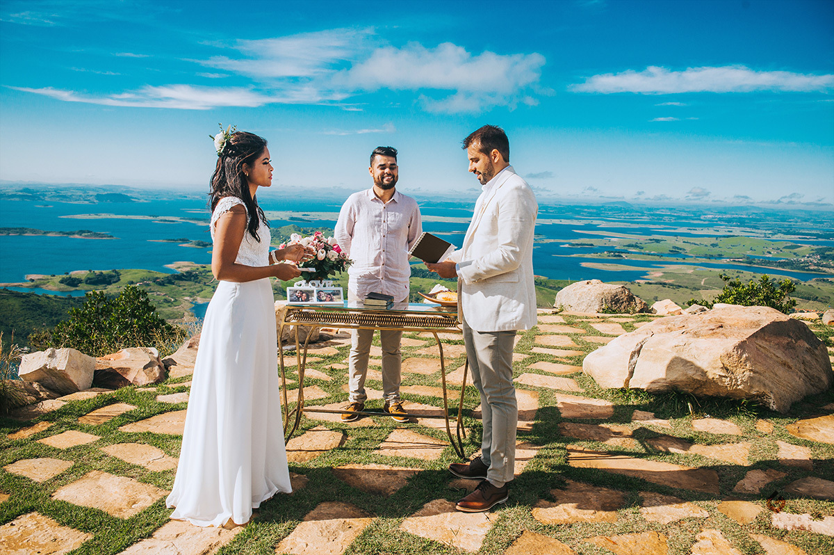 Momento dos votos do noivo