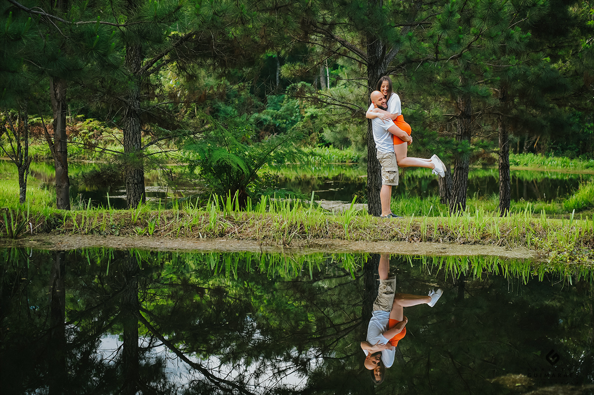 Pré-wedding na beira do lago