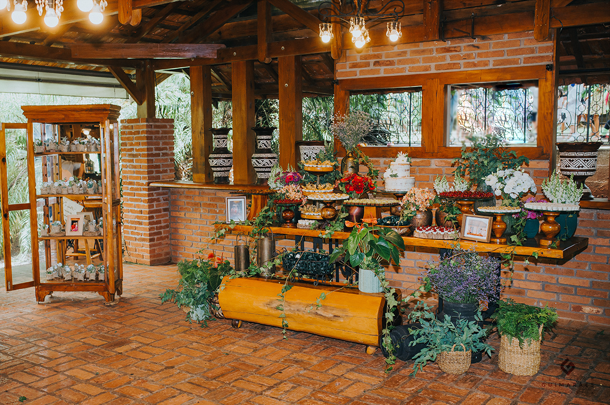 Mesa de doces vintage