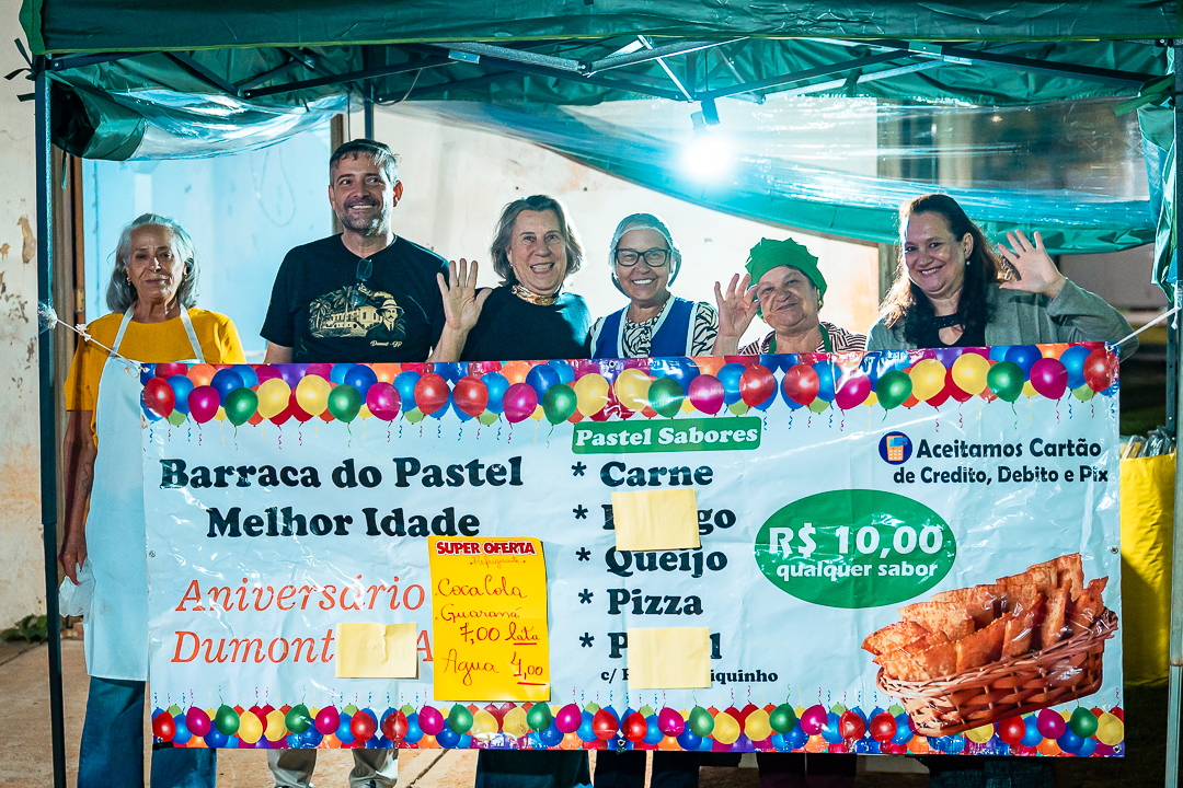 Festa boa também se faz com comida boa: estrutura completa para receber todas as famílias.