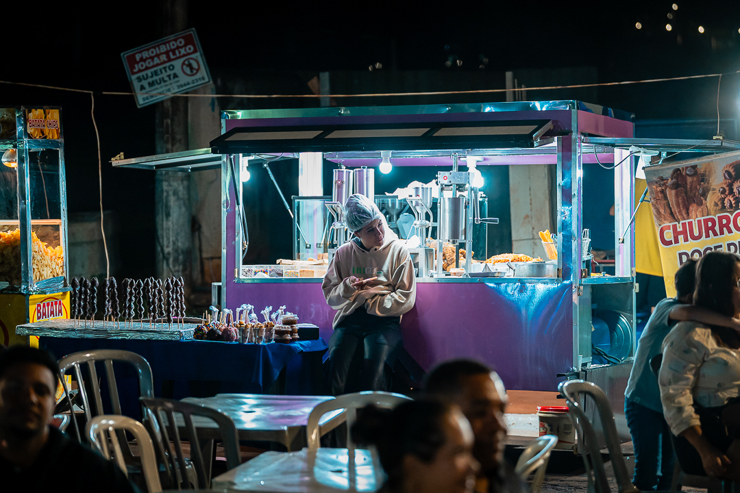 Festa boa também se faz com comida boa: estrutura completa para receber todas as famílias.