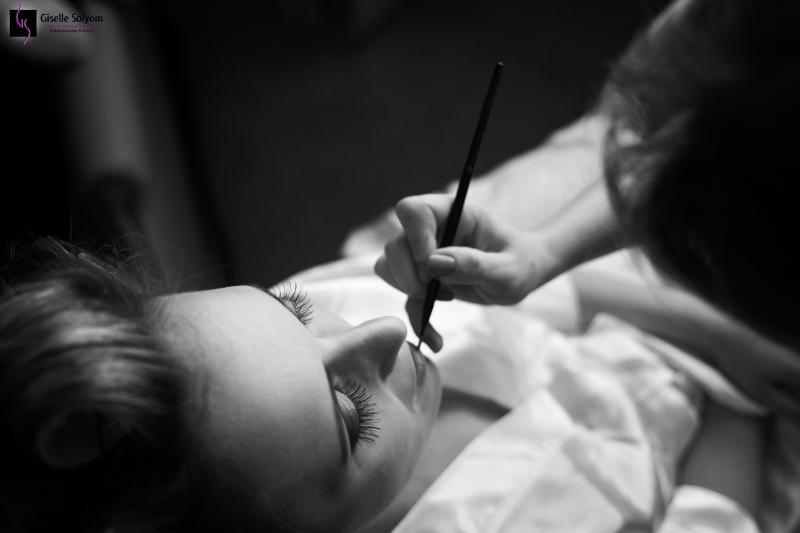 Maquiagem da Noiva com pincel, pela fotógrafa Giselle Solyom, no Hotel Bourbon Curitiba