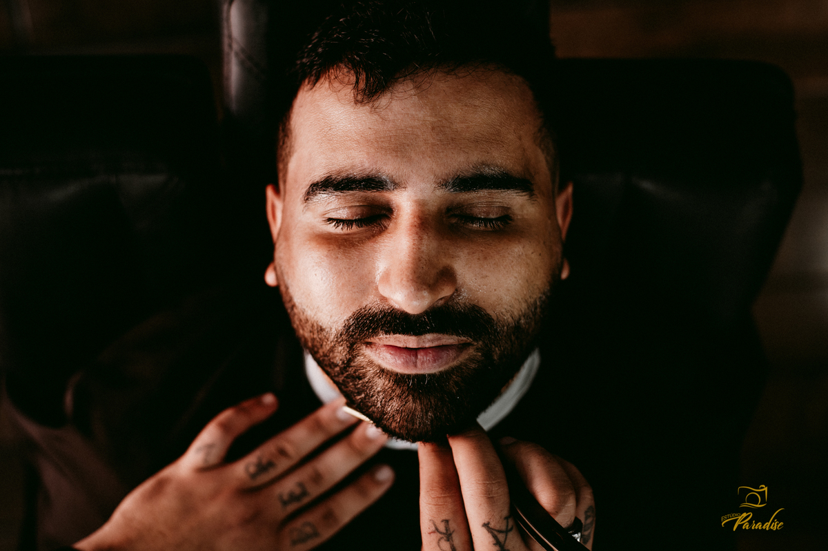 making of do noivo na barbearia