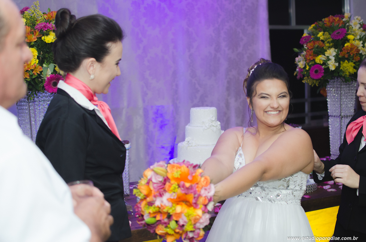 Festa de casamento, jogar o bouquer