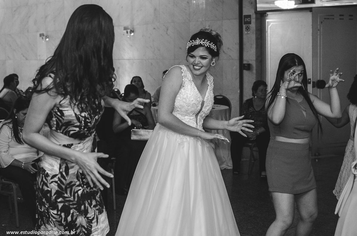 A noiva na recepção