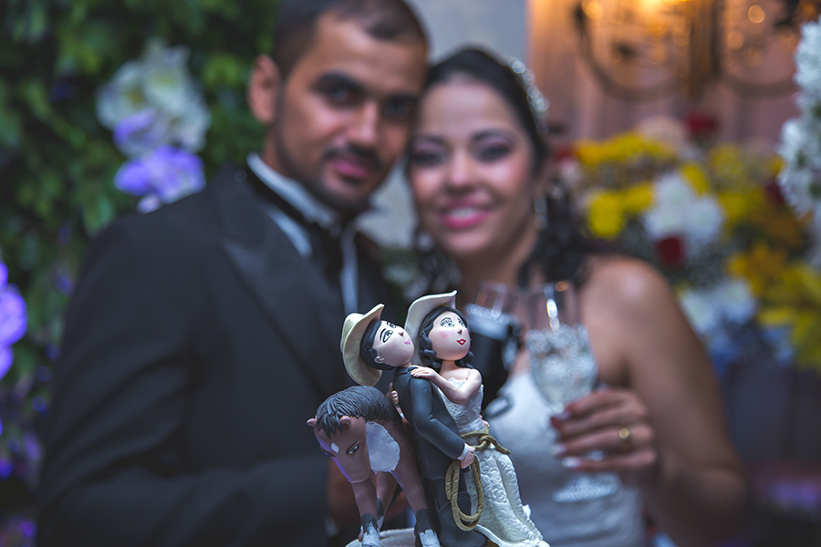 brinde dos noivos ao fundo biscuit de noivinhos dominik fotografia cachoeira da serra pará