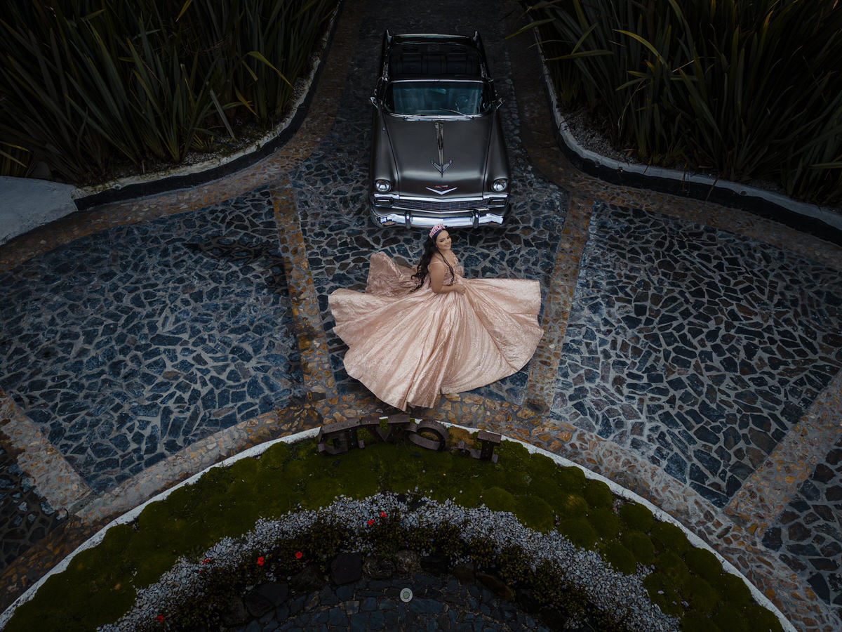 Foto con dron quinceañera Medellín