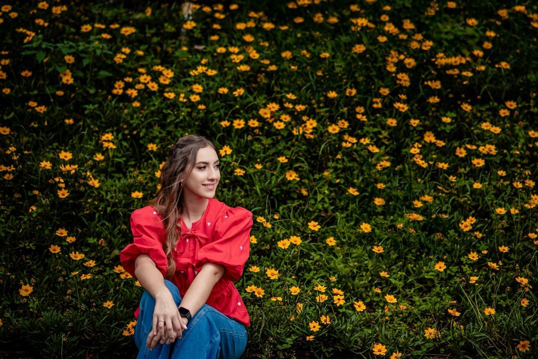 Retrato de quinceañera en los jardines del Museo El Castillo.