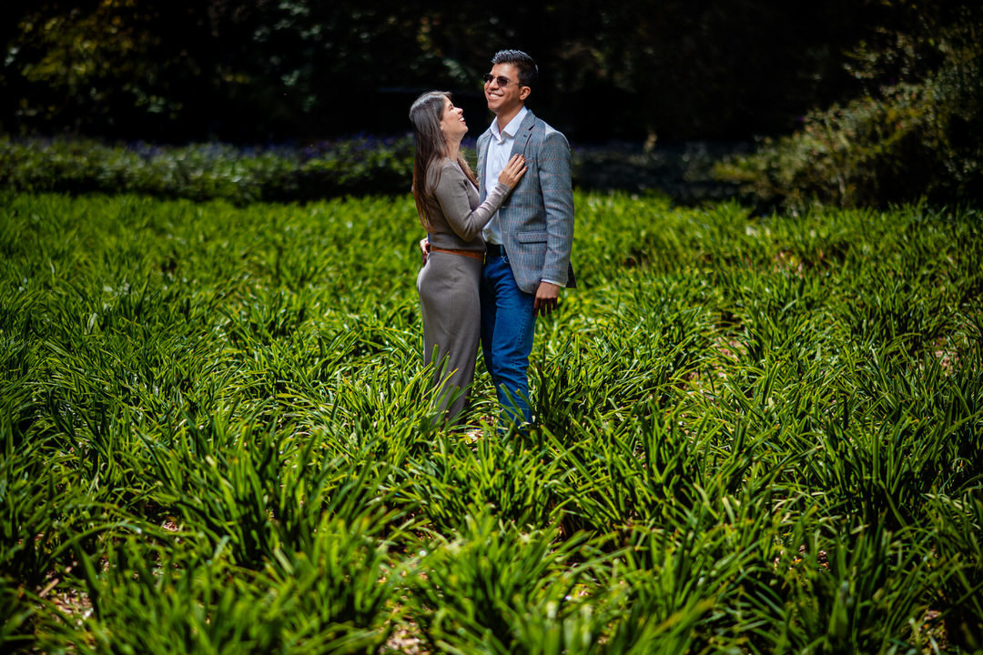 Fotografía de compromiso de antes de su matrimonio.