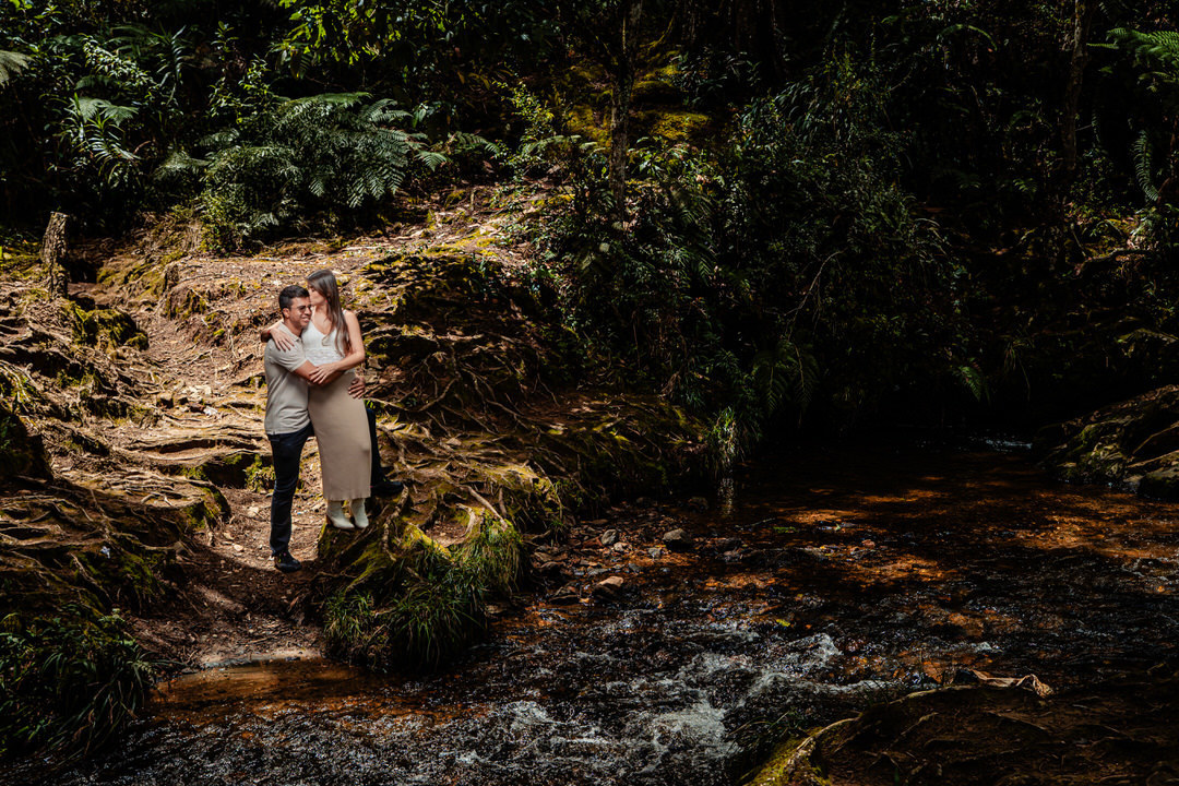 Romantic engagement photos capturing genuine love and connection.