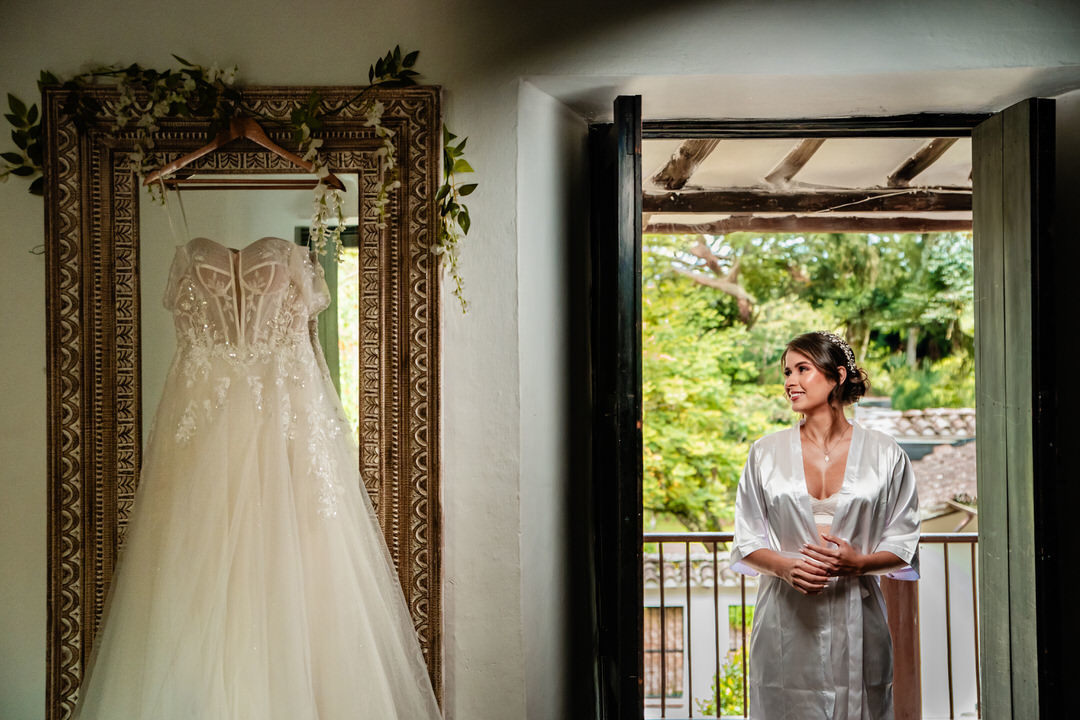 Retrato de los recién casados después de la ceremonia.