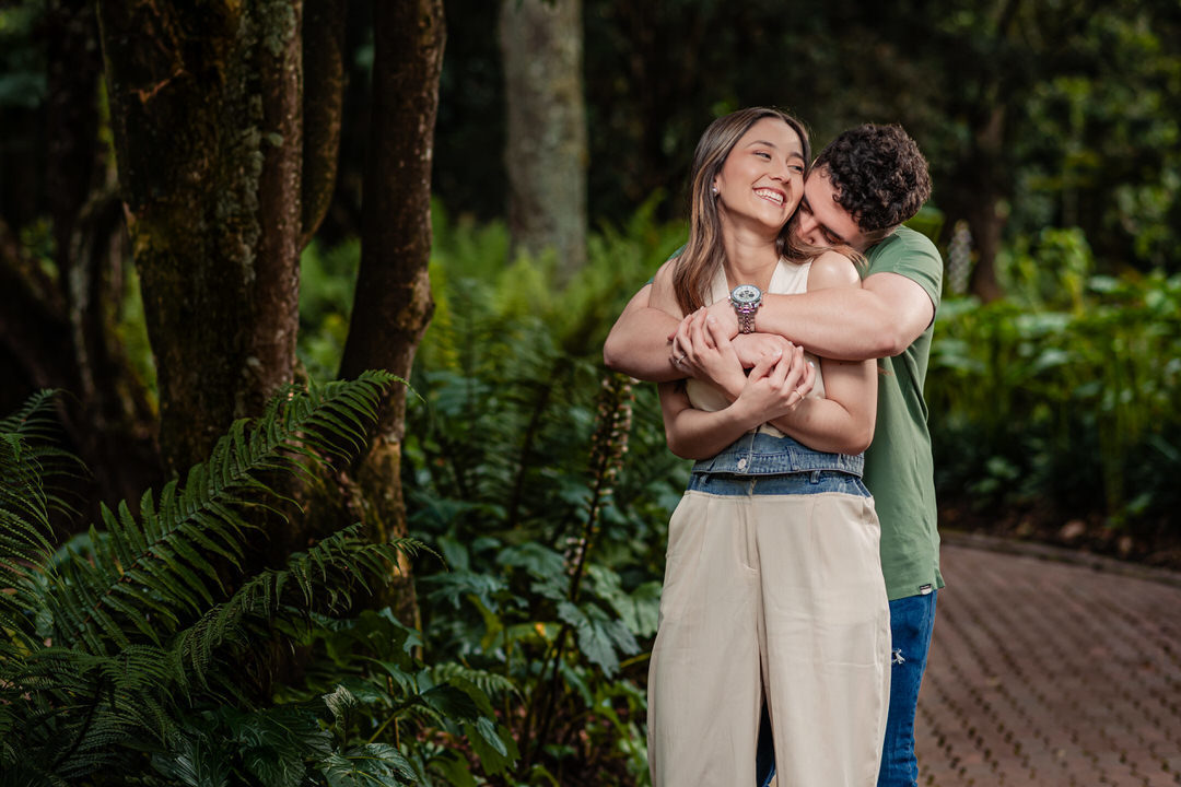 Fotografía de compromiso antes de su matrimonio.