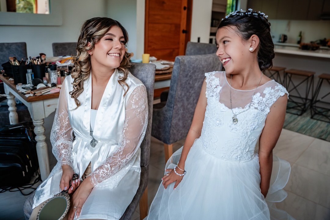 Retrato de los recién casados después de la ceremonia.