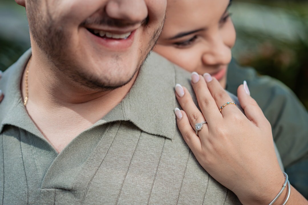 Fotografía de compromiso antes de su matrimonio.
