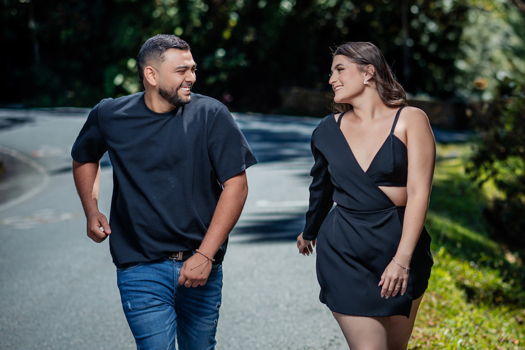 Fotografía de compromiso antes de su matrimonio.