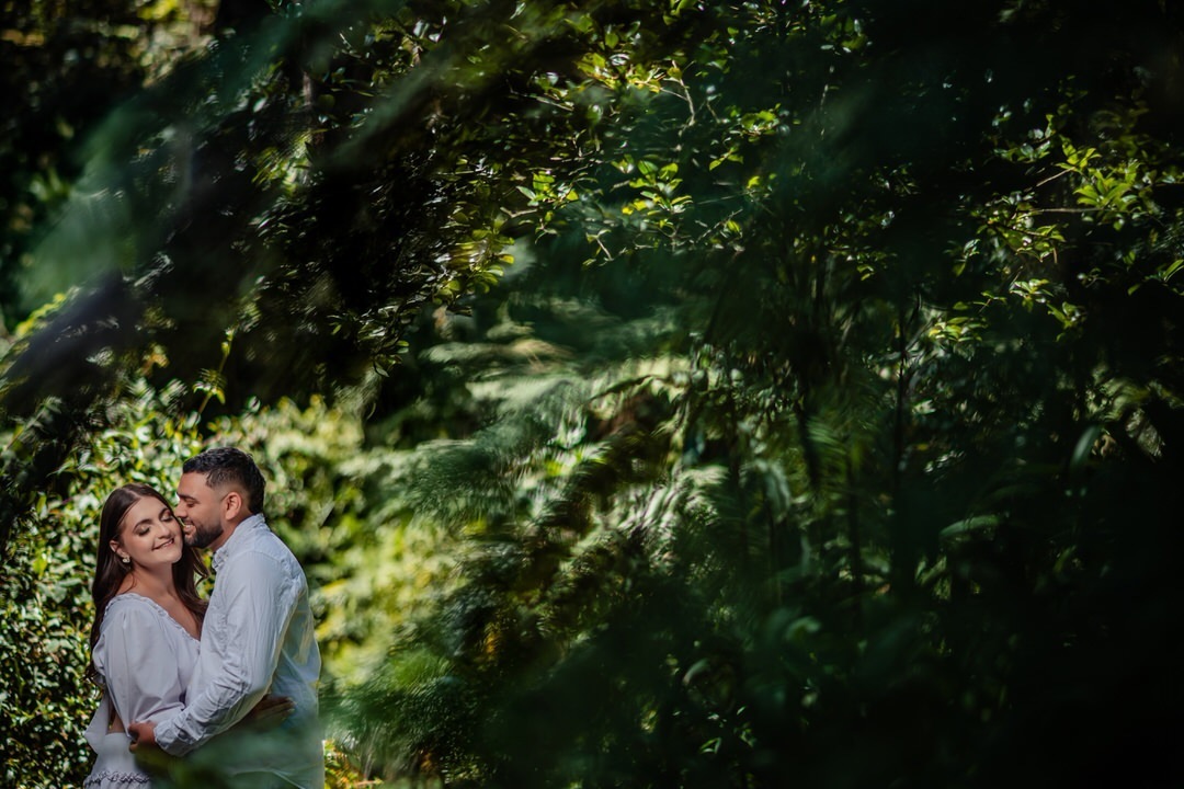 Romantic engagement photos capturing genuine love and connection.