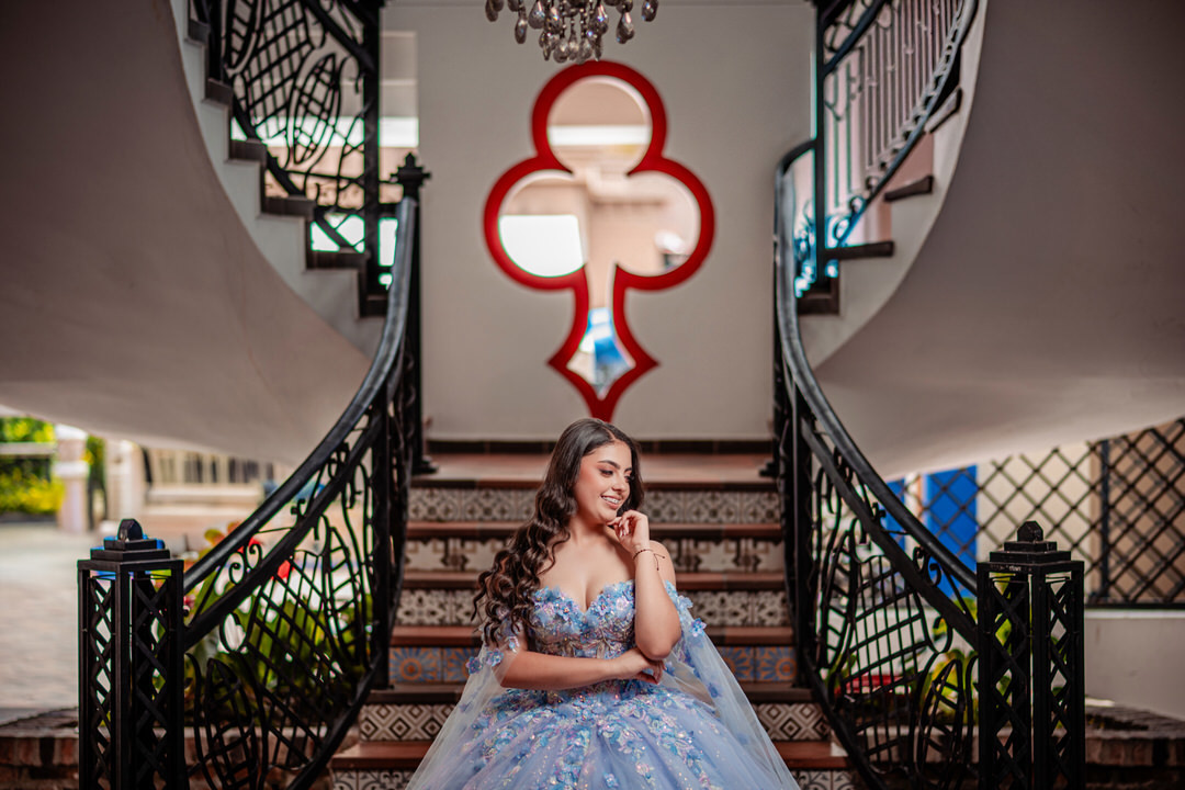 Sesión fotográfica de quince años en exteriores.
