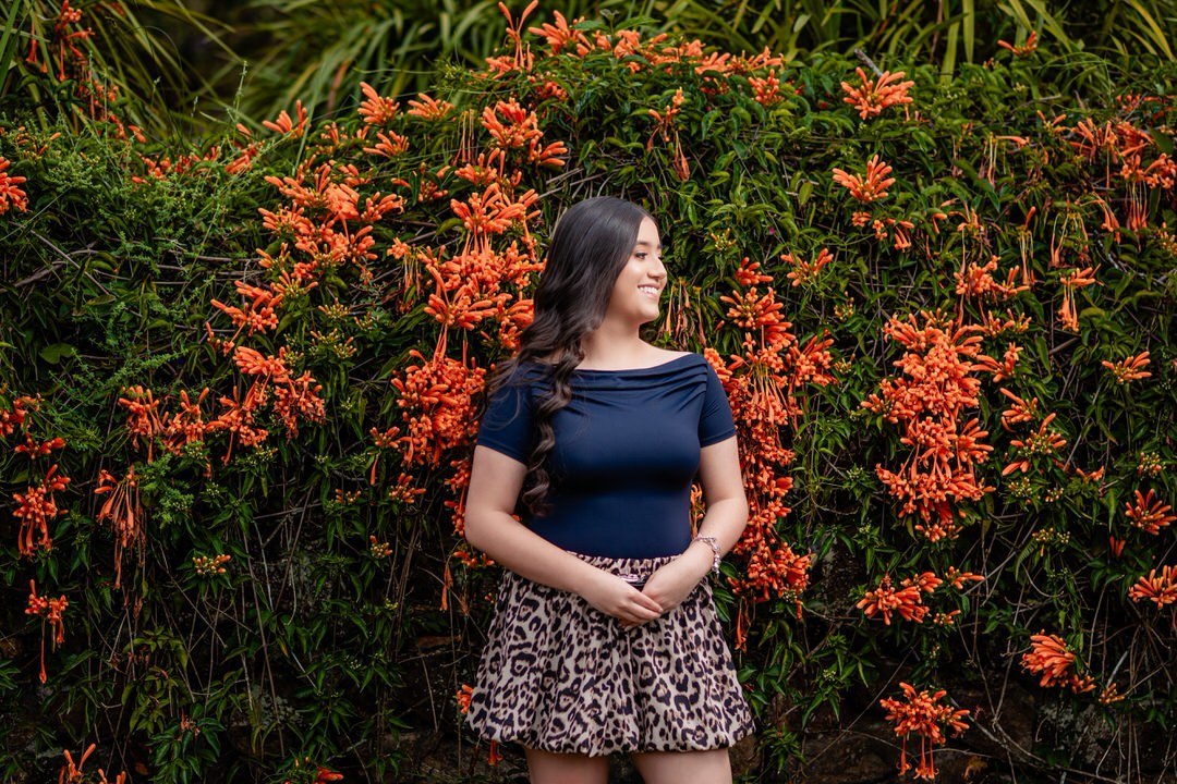 Sesión de quince años con luz natural.