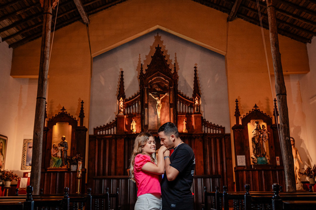 Romantic engagement photos capturing genuine love and connection.