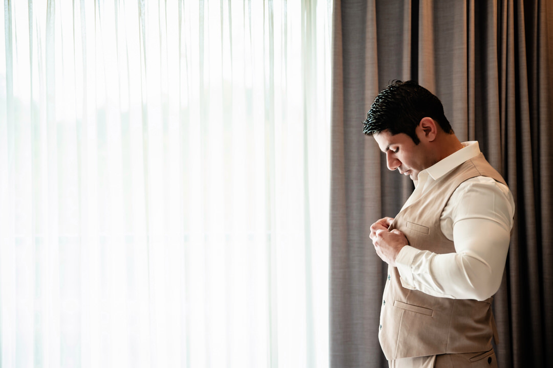 Retrato de los recién casados después de la ceremonia.